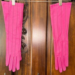 Anne Klein Leather Elbow Gloves